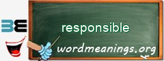 WordMeaning blackboard for responsible